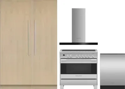 5 Piece Package Includes Refrigerator, Freezer, Range, Hood And Dishwasher